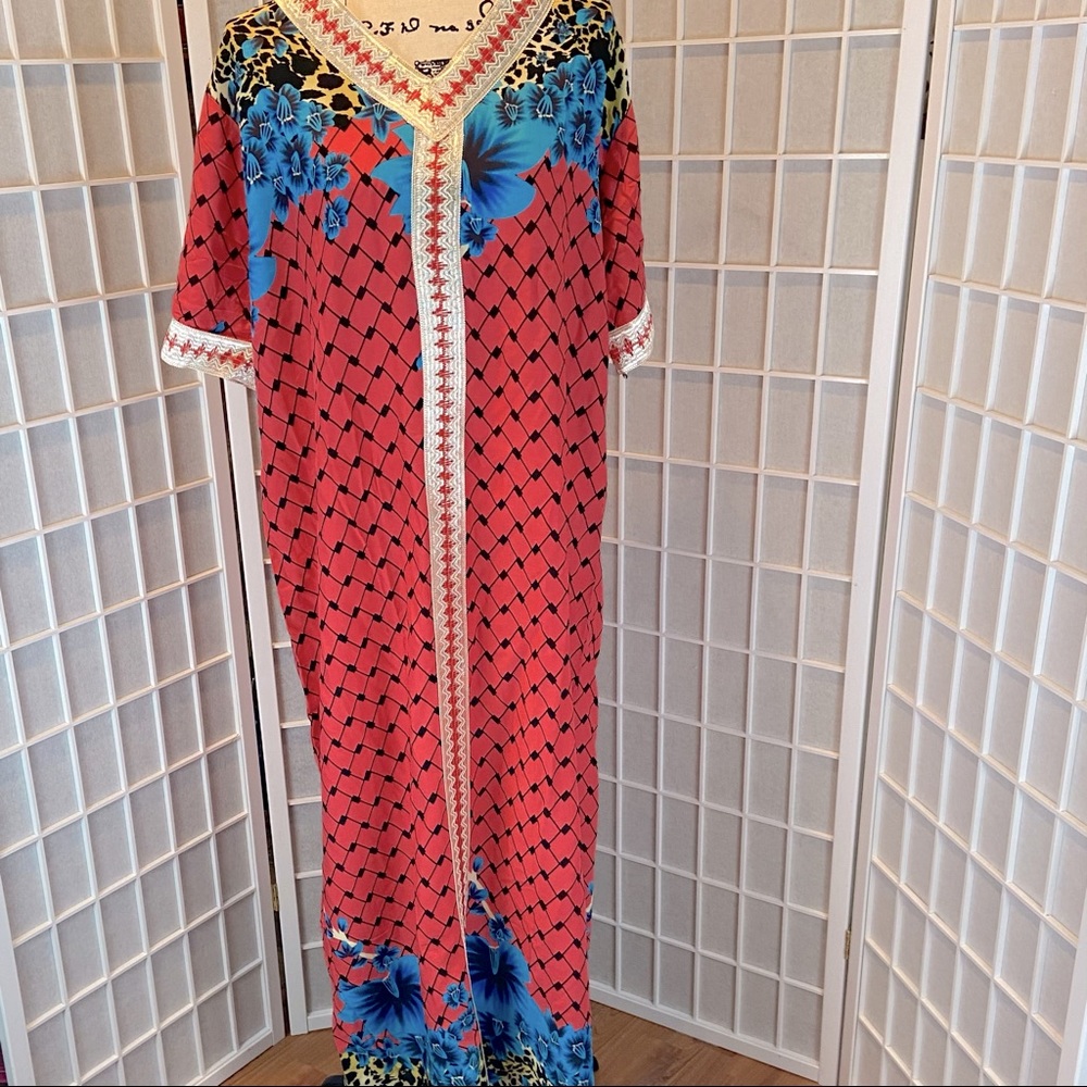 Sakkas Large Full Length Coverup Dress Kimono NWT